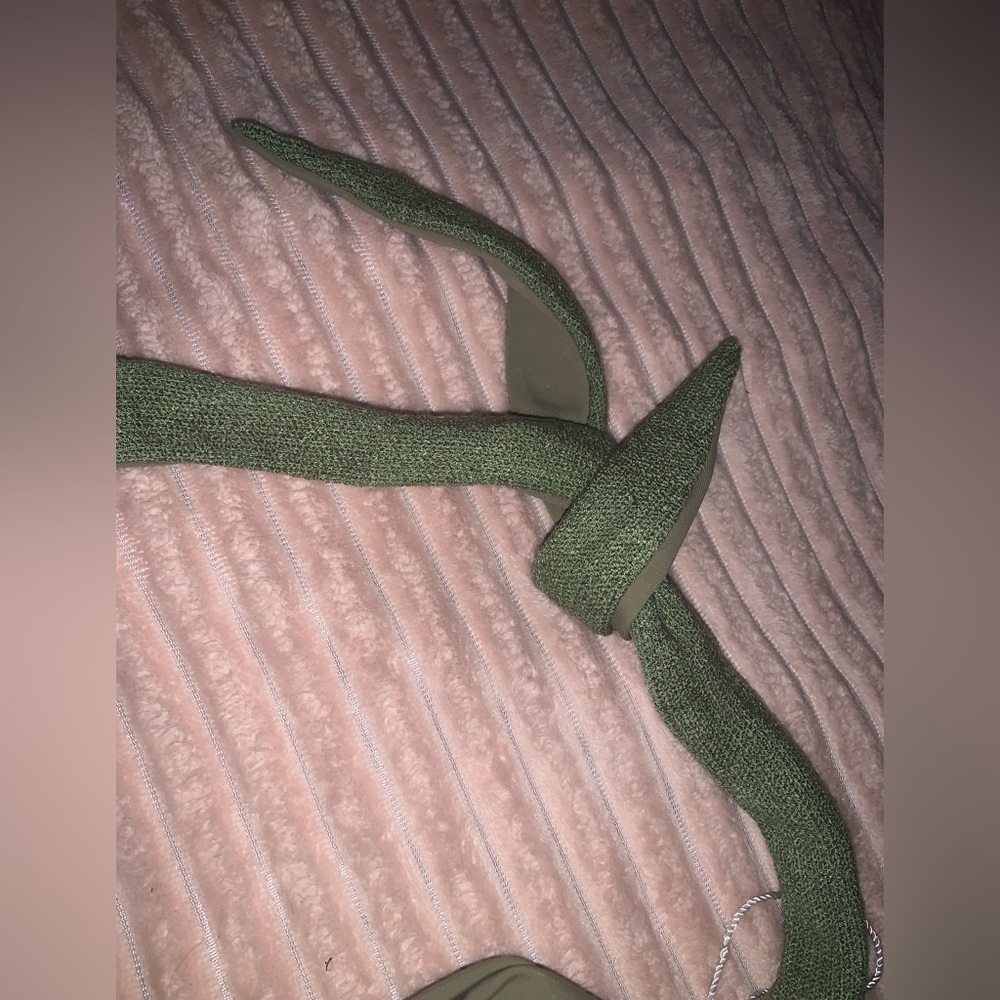 Nwot knit green swim top revolve tacoola M bathing suit spring casual $120 - Picture 5 of 8